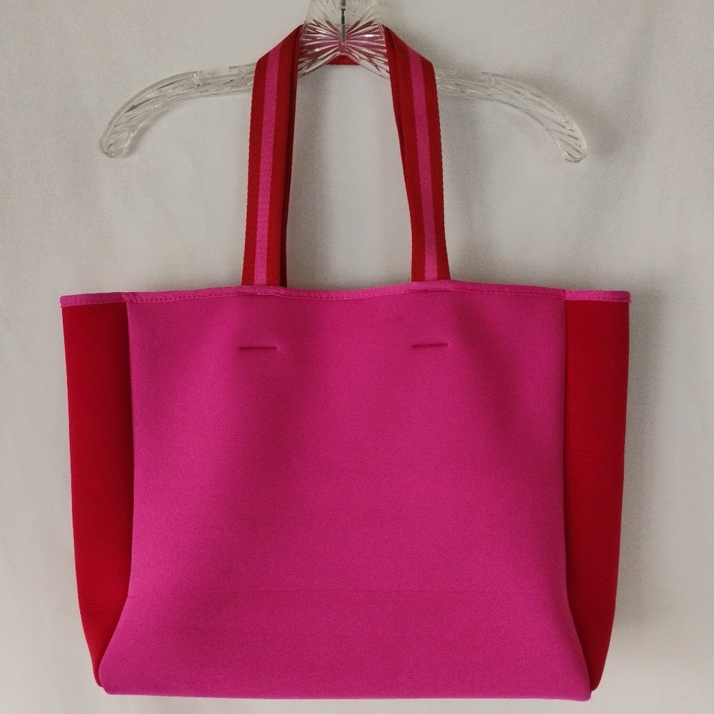 Summersalt x FabFitFun Pink & Red Neoprene Beach Summer Tote Bag Swimming Pool
